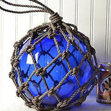 Glass Fishing Float in Light Cobalt Blue
