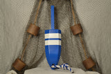Maine Lobster Buoy in Blue with White Stripes