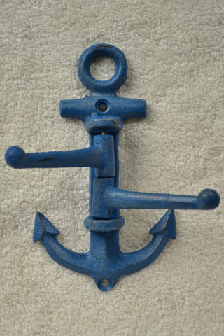 Nautical Sailboat Anchor Wall Hanger in Rust Active