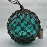 Glass Fishing Float in Turquoise 14"